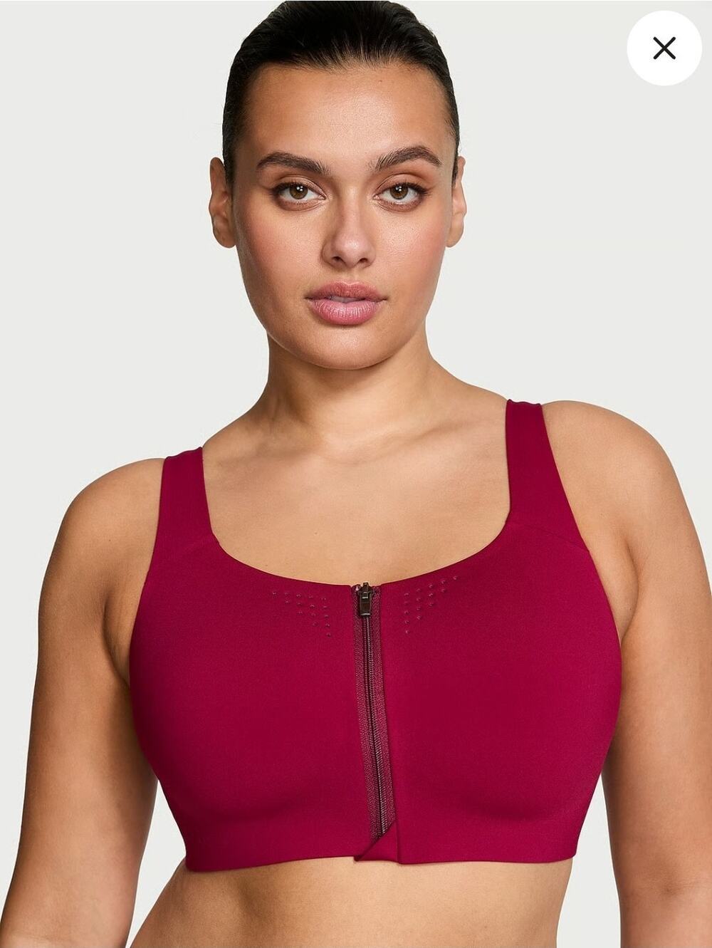 Victoria's Secret Featherweight Max Front-Close Sports Bra Campari Red 38D